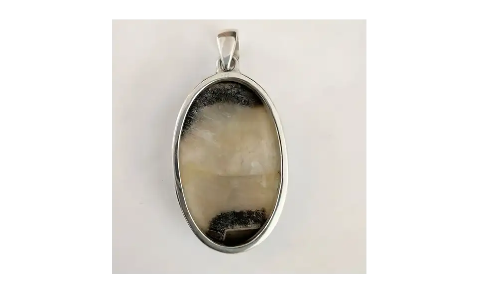 Pendentif Septaria Jaune Naturelle – Argent 925 - Ancrage, Confiance & Stabilité