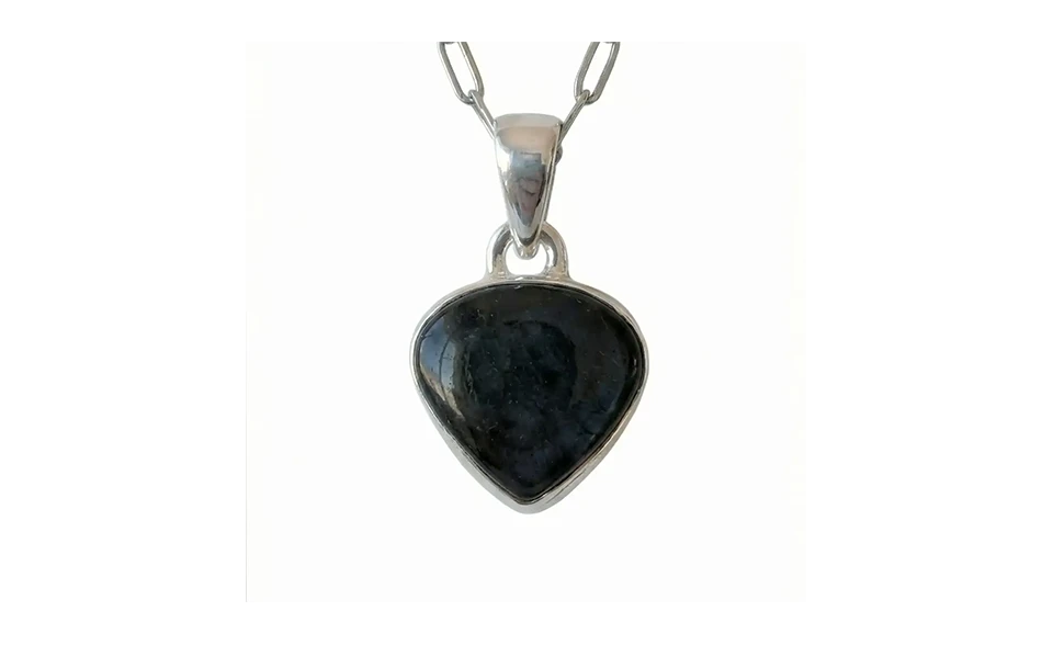 Pendentif Spectrolite Naturelle en Argent 925 - Energie, Protection et Equilibre