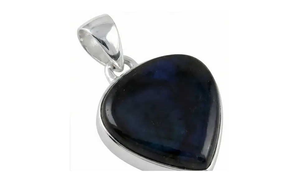 Pendentif Spectrolite Naturelle en Argent 925 - Energie, Protection et Equilibre