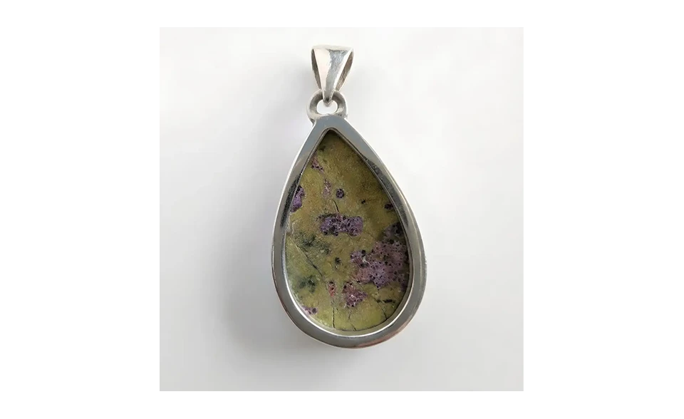 Pendentif Atlantisite Naturelle en Argent 925 - Energie, Sérénité et Protection