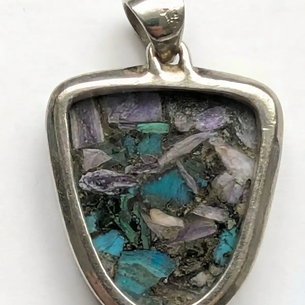 Pendentif Chrysocolle Naturelle en Argent 925 – Sérénité, Communication et Harmonie