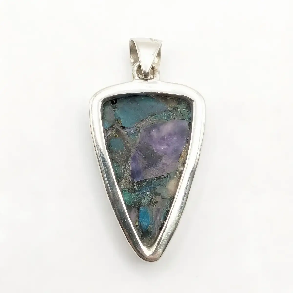 Pendentif Chrysocolle Naturelle en Argent 925 – Douceur Émotionnelle et Expression Authentique